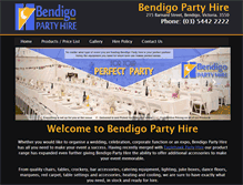 Tablet Screenshot of bendigopartyhire.com